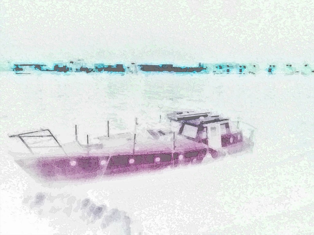 Photo retouchée - Nuit sur le fleuve