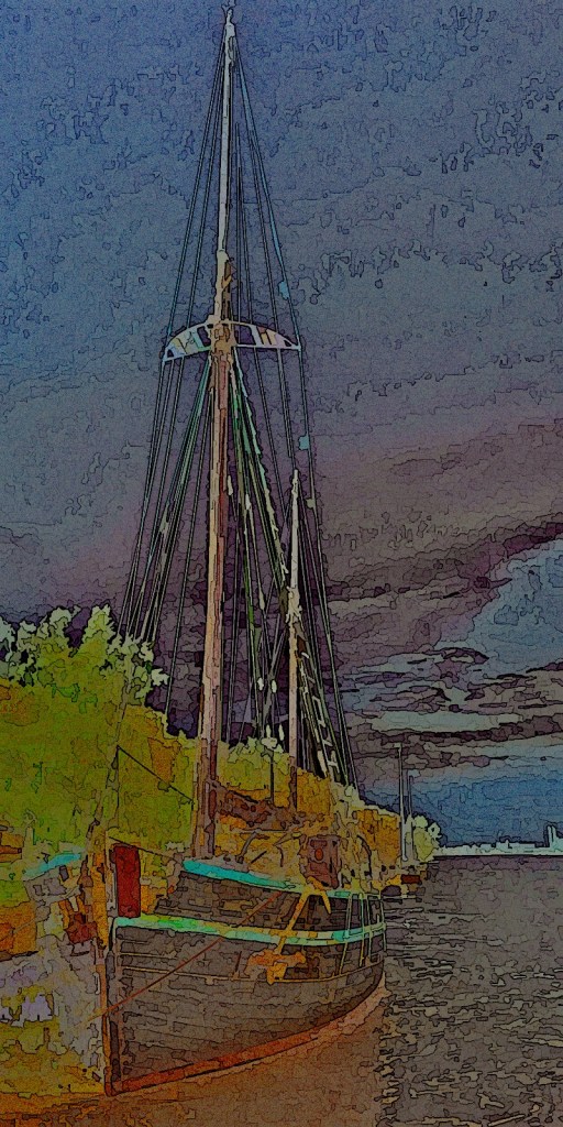 Photo retouchée - Vieux Voilier